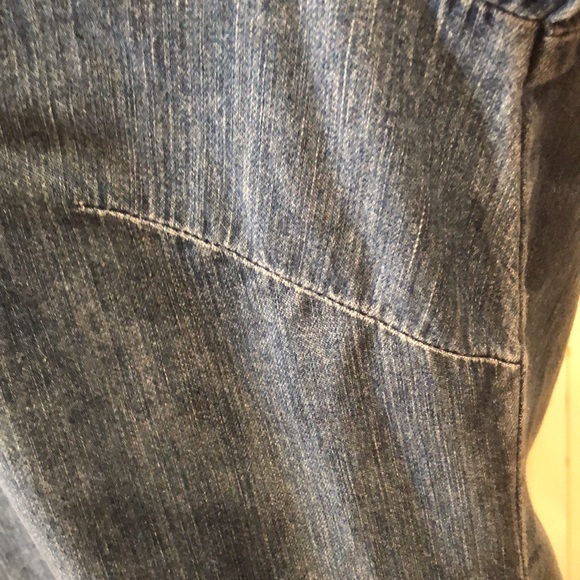 ANN TAYLOR 💯% cotton denim tunic top•front lacing•long sleeve•size 8 - Picture 10 of 17